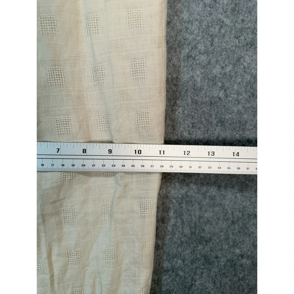 Stacy Adams Mens 100% Linen Textured Square Dress Pants Natural Beige 34x32 NEW
